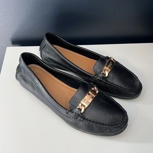 Coach “Olive” Black Leather Loafers